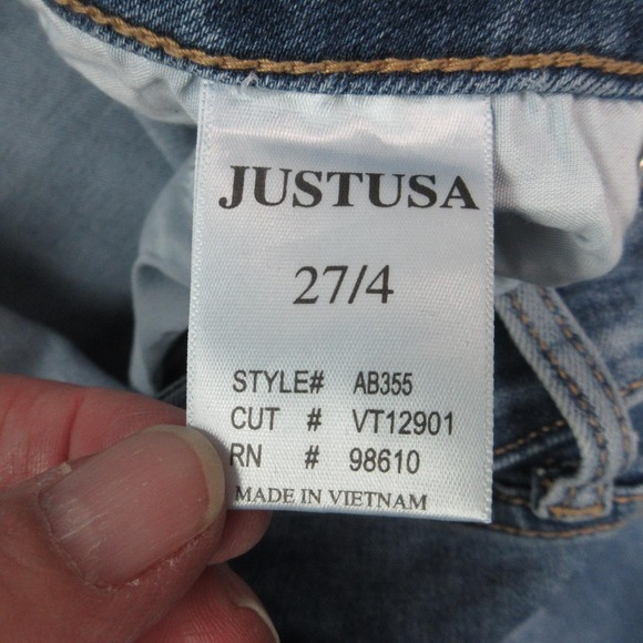 JustUSA Jeans Womens 4 Blue Mid Rise Bootcut Stretch Denim 28x30.5* NWT - Picture 11 of 16